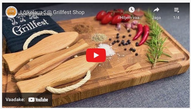 Grillfest Shopi e-poes on pakkuda tugevad ja kvaliteetsed puidust lõikelauad, mis rõõmustavad igat toidusõpra. Lõikelauad on valmistatud Eestis ja valida saab n